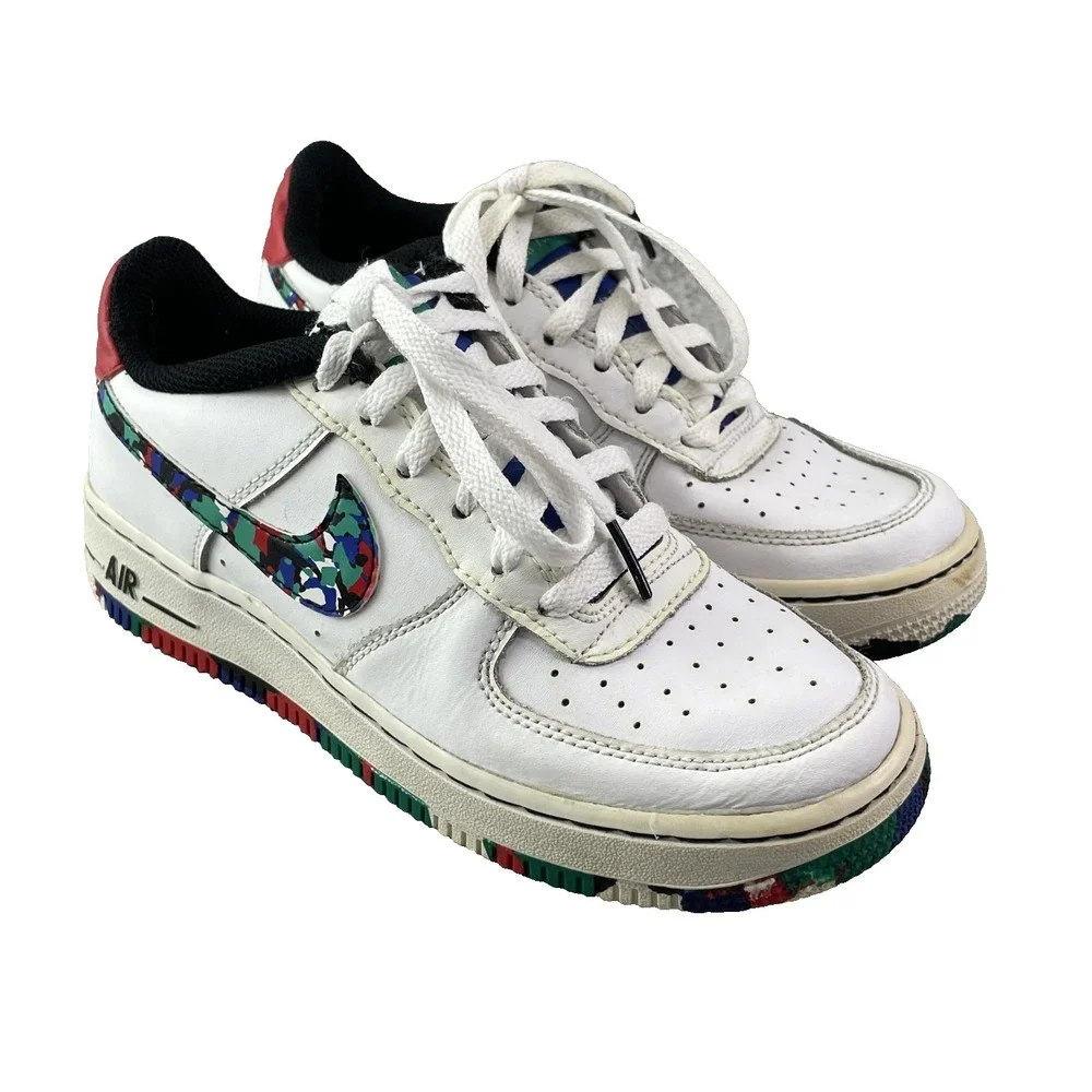 Nike Air Force 1 Crayon Youth 4.5 White Leather Sportswear Basketball Retro